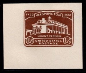 #U524 Mount Vernon Cut Square -  Mint