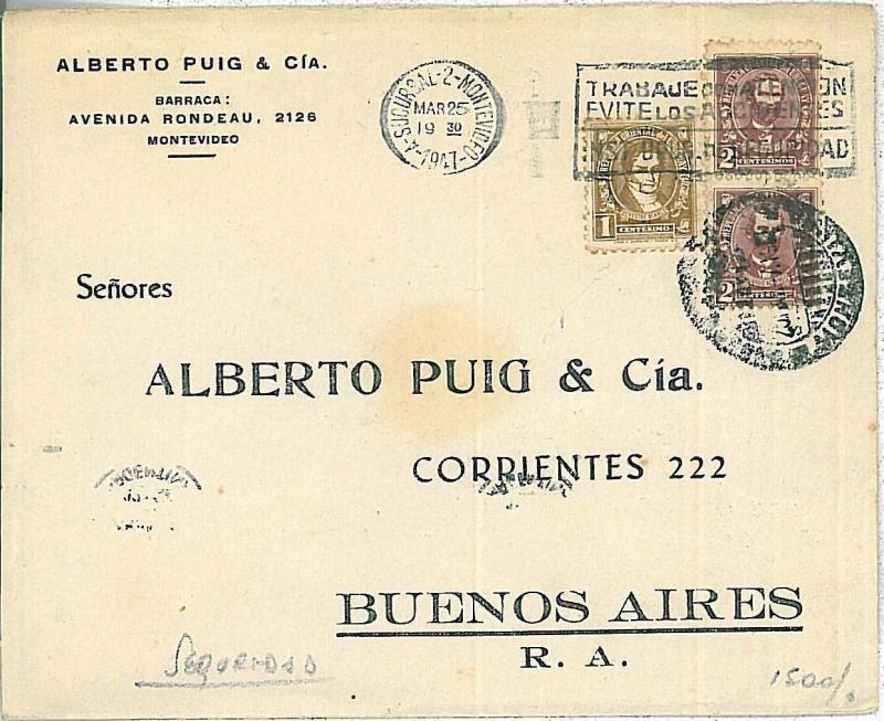 ARGENTINA -  POSTAL HISTORY - COVER: NICE automatic POSTMARK