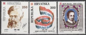 Croatia #143, 145-6 MNH  CV $2.60 (A3267)