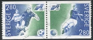 Sweden Scott 1942a UVFVVLH - 1992 Euro. Soccer Championships Pair - SCV $1.50