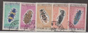 Laos Scott #171-172-173-C54-C55 Stamp - Used Set