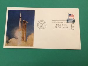 United States First Walk On The Moon Cape Canaveral 1971 Stamp Cover R42775
