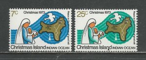 Christmas Island Scott catalogue # 59-60 Unused HR
