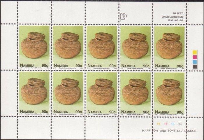 Namibia 1997 SG734 90c Powder Basket sheetlet MNH