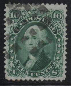 ~ US Scott #68 VF+ Used With Fancy Cancel Stamp Beauty  ~