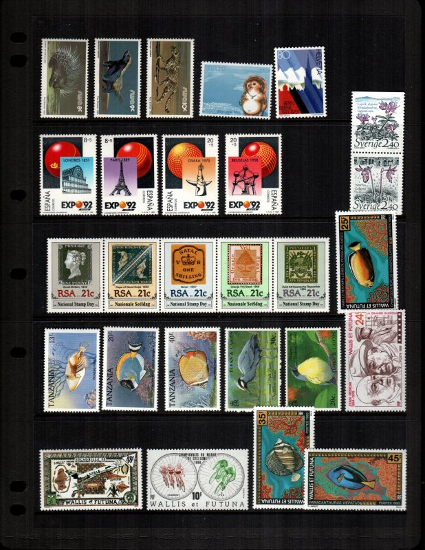 world   25  diff MNH