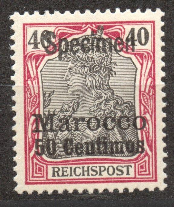 Morocco 1900, German Offices, SPECIMEN, 50 Ct. Germania, MNH