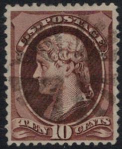 US # 209 XF-SUPERB, S-O-N fancy cancel, well centered,  EST $25-30