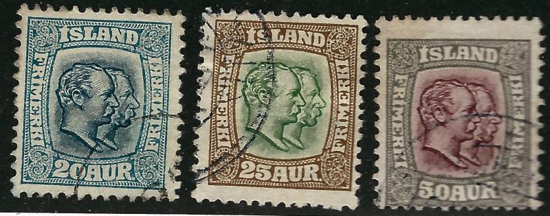 Iceland #79, 80, 82 Used Avg/VF  ....Chance to buy a real Bargain!