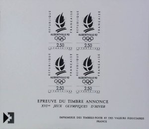 1992 Albertville Olympic Winter Games Luxury Proof X843-