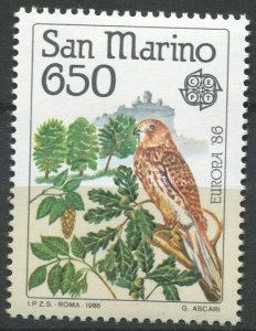 San Marino Sc#1108 MNH, 650L multi, Europa (C.E.P.T.) 1986 - Protection of th...