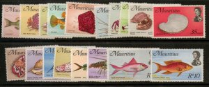 MAURITIUS SG382/99 1969 MARINE LIFE  MNH