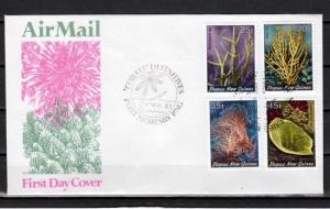 Papua New Guinea, Scott cat. 588-591. Coral Definitive issue. First day cover. ^