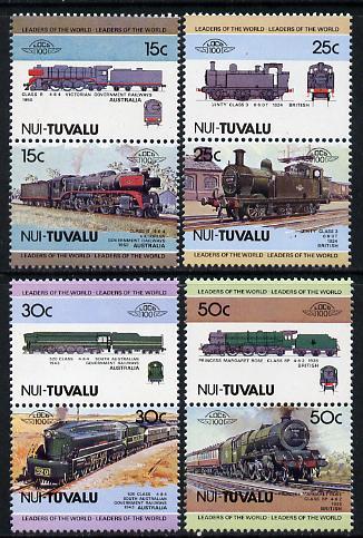 Tuvalu - Nui 1984 Locomotives #1 (Leaders of the World) s...