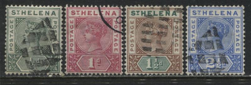 St. Helena QV 1890-97 1/2d, 1d, 1 1/2d,  2 1/2d used