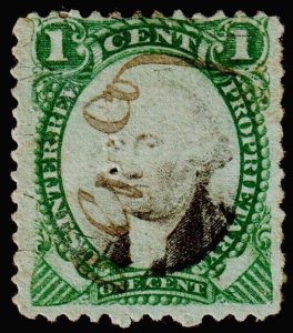 United States Revenue Scott RB1b (1874) Used G-F, CV $14.00 W