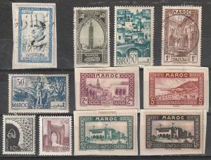 #1,67,125,127-29,156,223,248 Morocco, French Morocco Used & Mint OGH