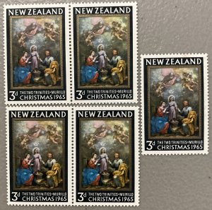 New Zealand 1965 #374, Wholesale lot of 5, MNH,CV $1.25