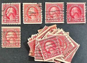 US #599 Used LOT + #606 Used 2c Washington [R1414]