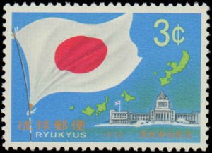 Ryukyu Islands #206,Complete Set, 1970, Flags, Never Hinged