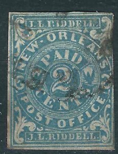 US  CSA 62X1 NOLA Provisional Used F/VF 1861 SCV $800.00