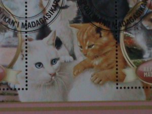 ​MADAGASCAR-2022-PROMOTE-LOVELY CATS-CTO-SHEET-EST.$12 VF LAST ONE  CTO SHEET