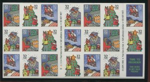 3116c HOLIDAYS DIE CUTTING OMITTED RARE ERROR BOOKLET PANE OF 20 STAMPS (908 p)