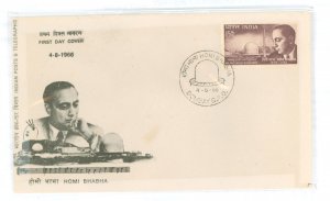 India 437 1966 Homi Bhabha; First day cover Bombay cancel