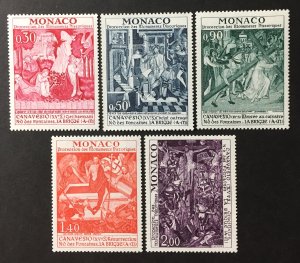 Monaco 1972 #855-9, MNH.