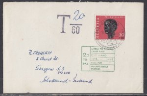 Switzerland - 2p Postage Due Cover 
