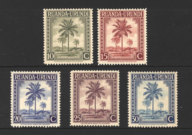 Ruanda-Urundi Sc69-73 Set Of 5 - MLH OG F-VF