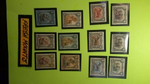 Nyassa 1921 Surcharged Issue Scott# 94-105 Mint Hinged/LH/VF-XF CPL set of 12