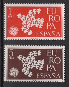 Spain  #1010-1011  MNH  1961   Europa