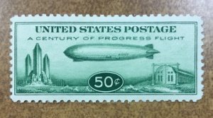 C18 Zeppelin 50c Airmail  VF  OG previously hinged from 1933