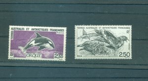 F.S.A.T. - Sc# 186-7. 1993 Whale, Birds. MNH $7.75.