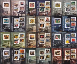 Dz1454-65 ! Imperf 2015 Central Africa Art Aivazovsky Da Vinci Raphael 12+12 Mnh