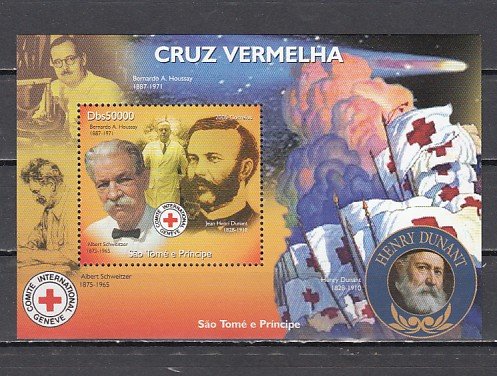 St. Thomas. 2005 issue. A. Schweitzer & H. Dunant, Red Cross s/sheet.  ^