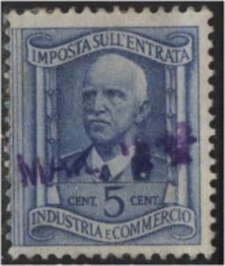 Italy 5c revenue (used) Imposta sull’entrata, Victor Emanuel II (1940s?)