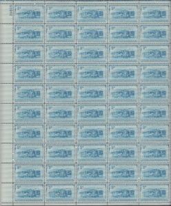 US #1006   B & O Railroad    Full sheet of 50  MNH