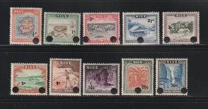 Niue 106-115 Set MNH Surcharges