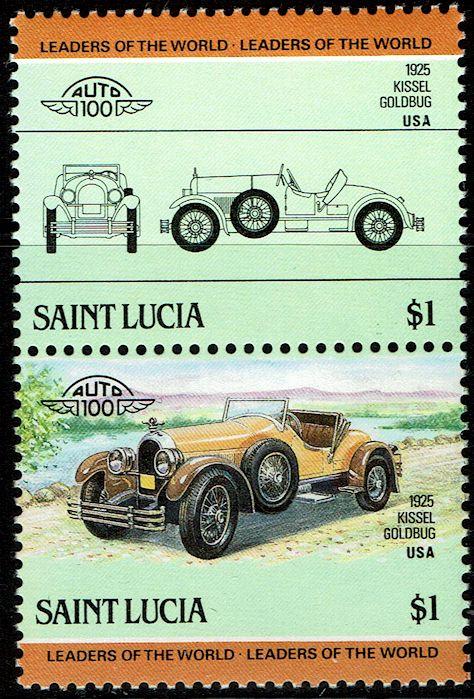 St Lucia #741  MNH - Classic Cars Vintage Automobile Kissel Goldbug (1985)