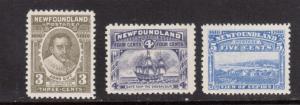 Newfoundland #89 - #91 VF Mint Trio