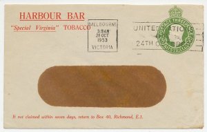Postal stationery Australia 1953 Tobacco - Virginia - Harbour Bar