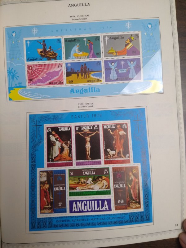 collection on pages Anguilla 1973-76 mostly complete most MNH PS: CV $122