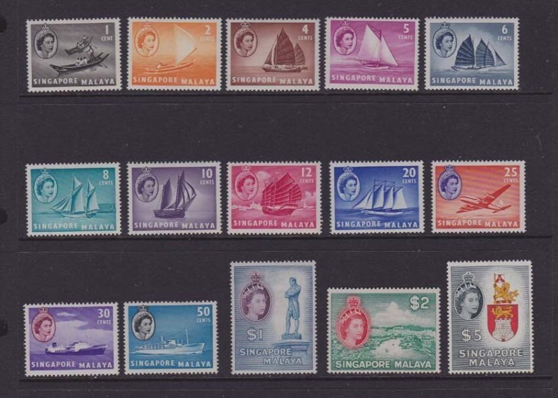 Singapore 1955 SG 38-52 set of 15 MH