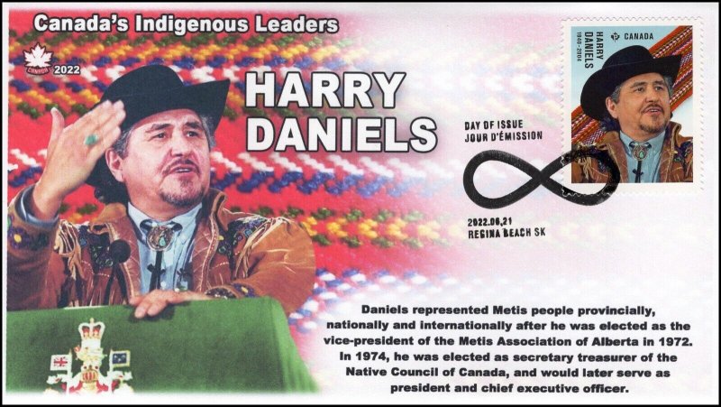 CA22-028, 2022, Canada’s Indigenous Leaders, First Day of Issue, Pictorial