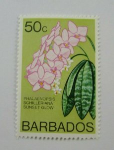 c1974 Barbados SC #407 - 50c SUNSET GLOW Flowers  MNH  stamp