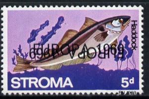 Stroma 1969 Fish 5d (Haddock) perf single with 'Europa 19...