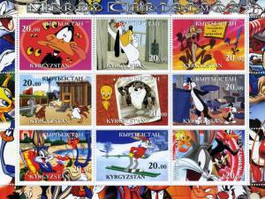 Kyrgyzstan 2001 BUGS BUNNY Disney Cartoons Sheet Perforated Mint (NH)