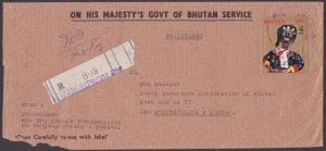 BHUTAN 1987 local registered cover..........................................x612